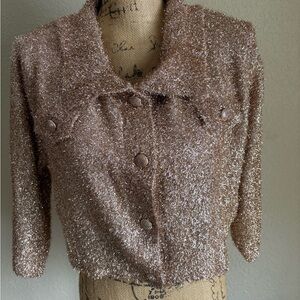 NWT NKN Nekane Rose Gold Cropped Jacket, size medium/large